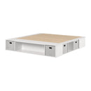 Lit plateforme avec paniers king 76" Flexible - Blanc solide