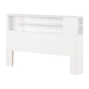Tête de lit bibliothèque double/queen 54"/60" Fusion - Blanc solide