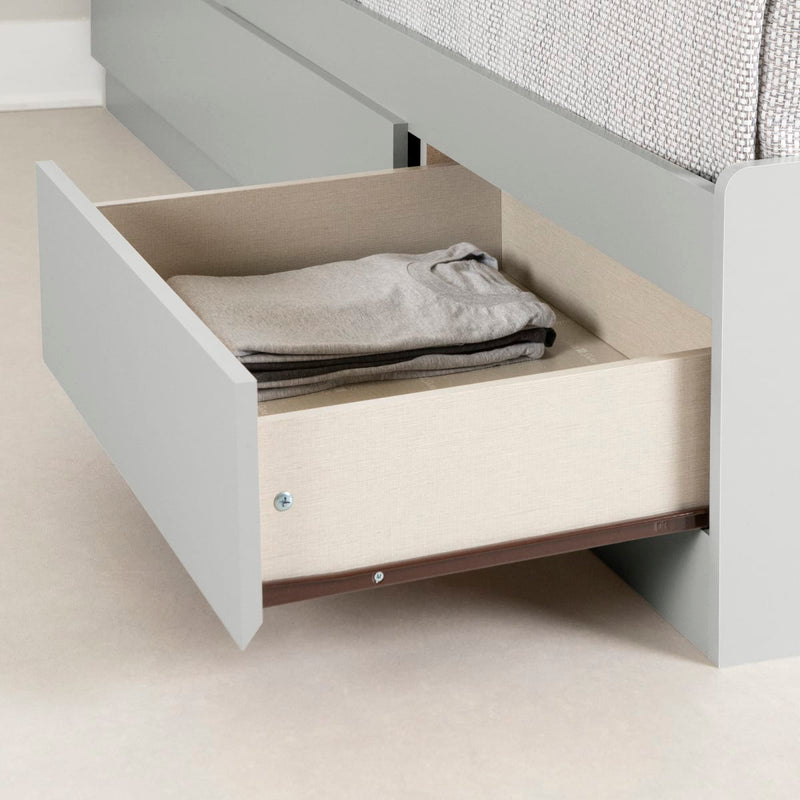 Lit matelot 3 tiroirs simple 39" Reevo - Gris clair