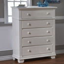 Commode 5 tiroirs Torino/Napoli - Blanc