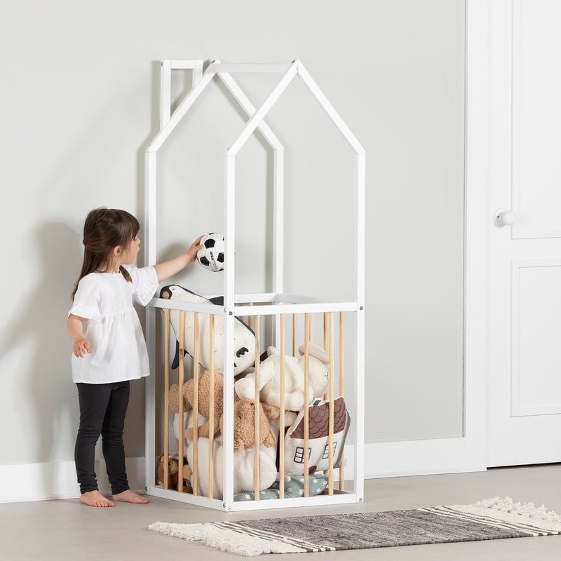 Unité de rangement pour jouets Ohana - Blanc et Naturel