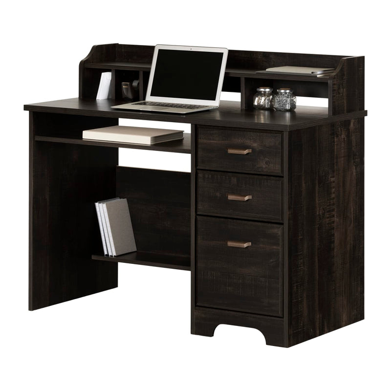 Bureau de travail avec huche Versa - Noir antique