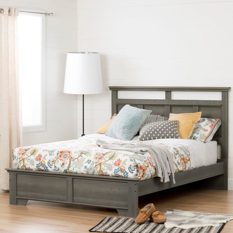 Ensemble lit plateforme et tête de lit queen 60" Versa - Érable cendré