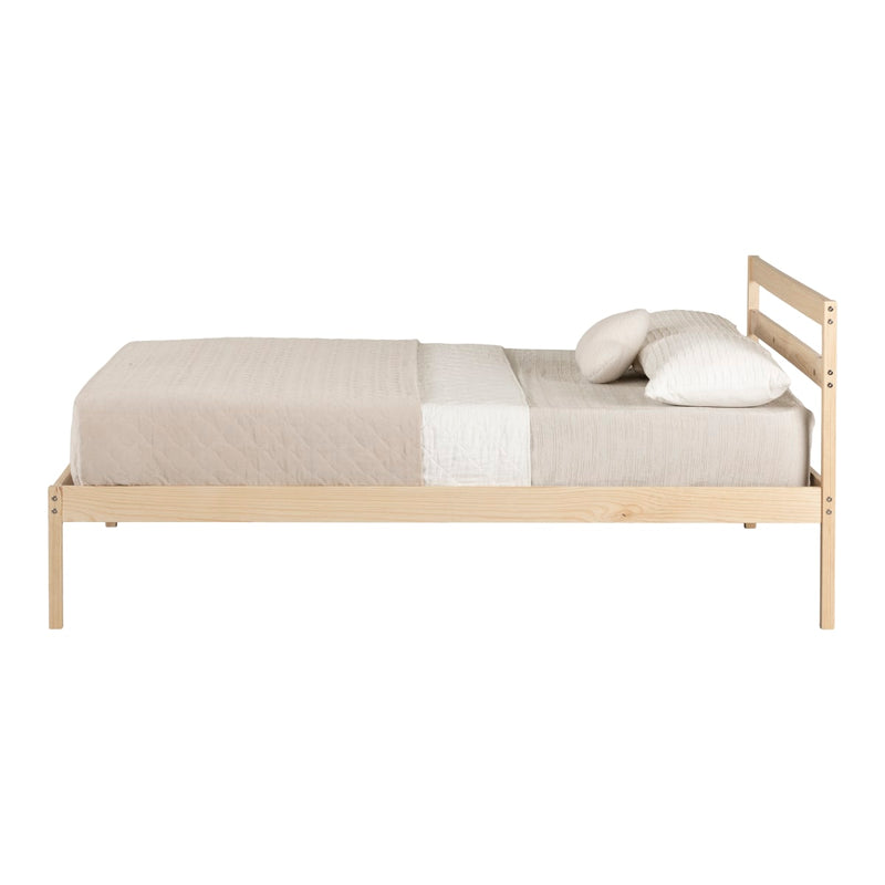 Lit en bois double 54" Sweedi - Bois naturel