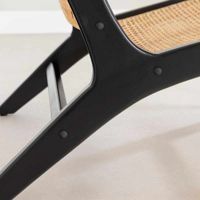Fauteuil en rotin Balka - Rotin et noir