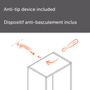 Bibliothèque étroite 5 tablettes Liora - Chêne noir