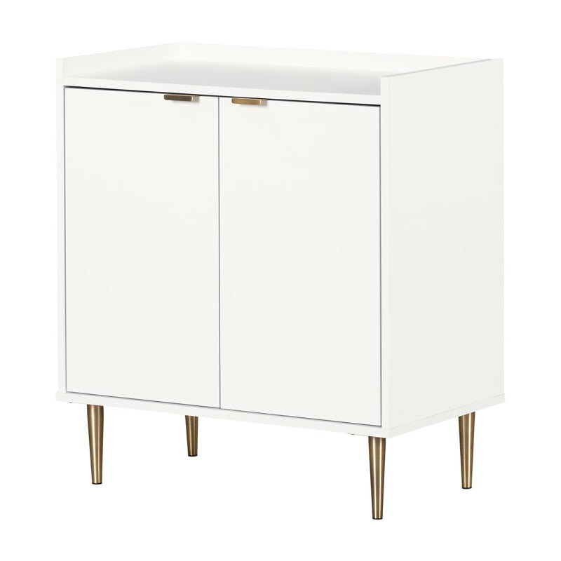 Armoire de rangement avec 2 portes Maliza - Blanc solide