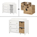 Table à langer avec paniers Balka - Blanc solide