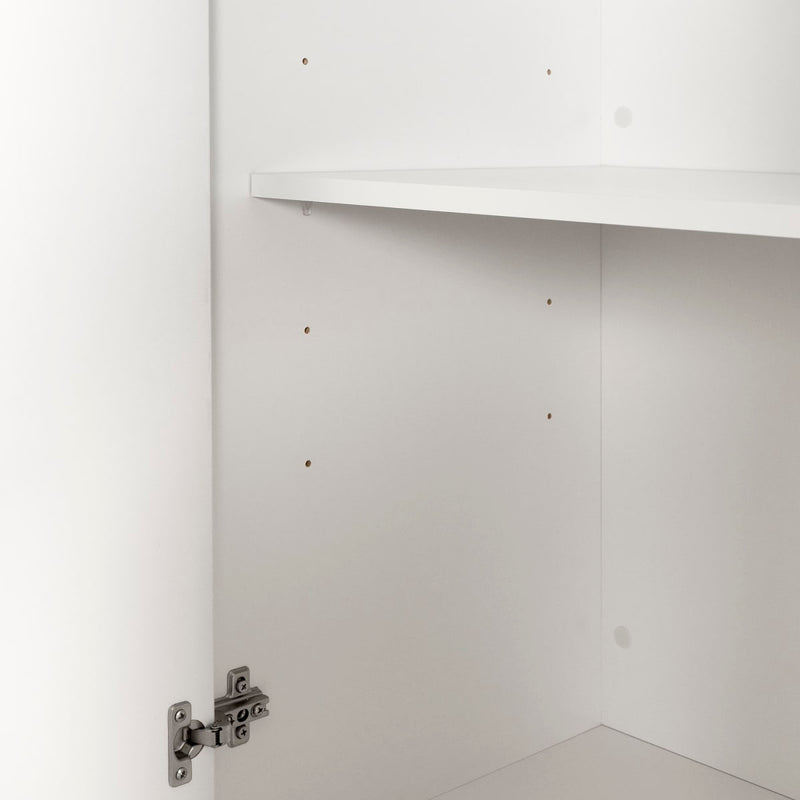 Lit mezzanine avec bureau simple 39" Logik - Blanc solide