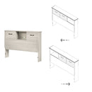 Tête de lit bibliothèque avec portes coulissantes double 54" Ulysses - Chêne hivernal