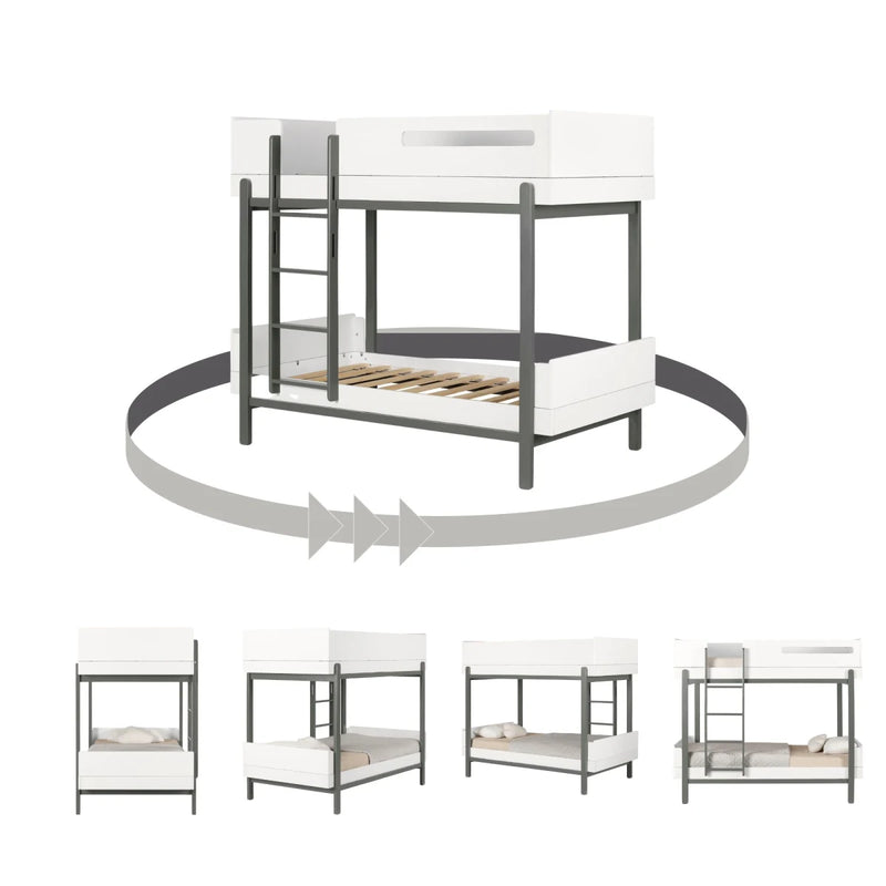 Bebble - Modern Bunk Beds -- White and Natural
