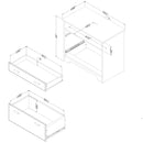Classeur 2 tiroirs Versa - Chêne vieilli