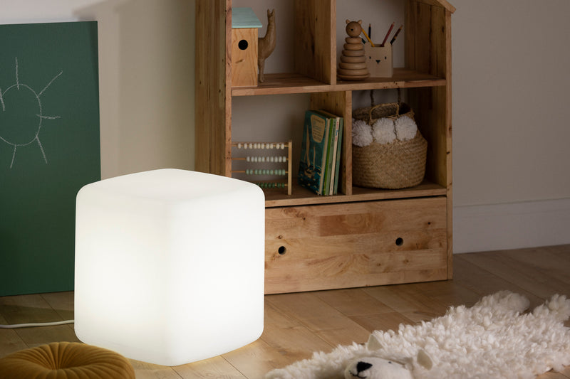 Sweedi-Tabouret lumineux pour enfants-Blanc