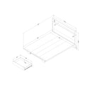 Ensemble lit plateforme et tête de lit double/queen 54"/60" Holland - Chêne vieilli