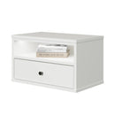 Table de chevet flottante avec éclairage DEL Sazena - Blanc