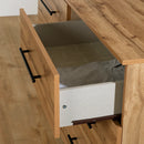 Bureau double 6 tiroirs Barcelo - Chêne nordique