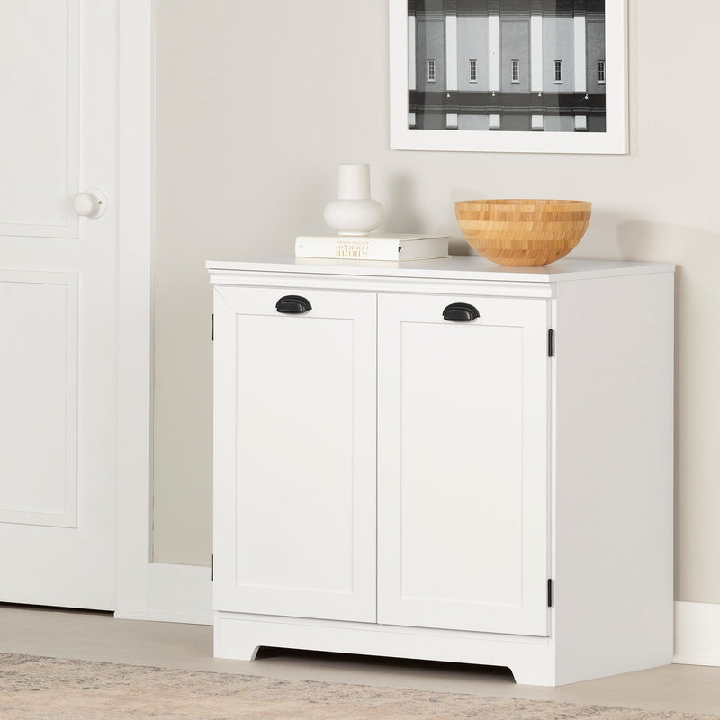 Armoire de rangement avec 2 portes Harma - Blanc solide