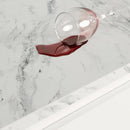 Îlot de cuisine avec porte et tiroirs Myro - Faux Marbre blanc et Blanc