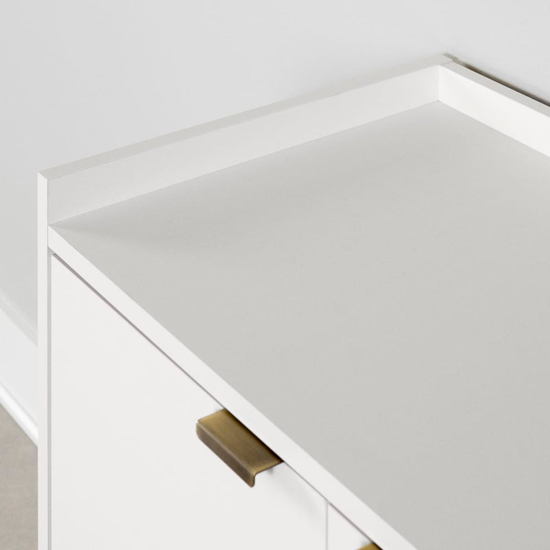 Armoire de rangement avec 2 portes Maliza - Blanc solide