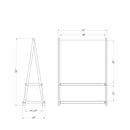 Garde-robe avec étagères de rangement Sweedi-Naturel