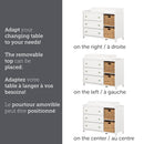 Table à langer avec paniers Balka - Blanc solide