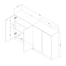 Ensemble de 2 buffets avec 2 portes Arum - Chêne noir