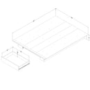 Lit plateforme avec tiroir double/queen 54"/60" Fusion- Chêne blanchi