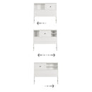 Tête de lit bibliothèque simple 39" Hazen - Pin blanc