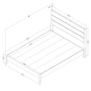 Ensemble lit plateforme avec tête de lit industriel queen 60" Munich - Chêne vieilli