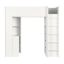 Lit mezzanine avec bureau simple 39" Logik - Blanc solide