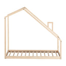 Lit de transition maison avec cheminée Sweedi - Naturel