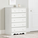 Commode 5 tiroirs Summer Breeze-Pin blanc
