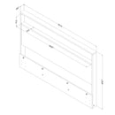 Tête de lit double/queen 54"/ 60" avec tablette Fusion - Chêne blanchi