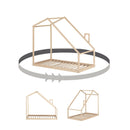 Lit de transition maison avec cheminée Sweedi - Naturel