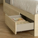 Lit matelot 3 tiroirs simple 39" Noah - Chêne blanchi