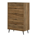 Commode 5 tiroirs Oxford - Natural Mango