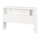 Tête de lit bibliothèque double 54" Fusion - Blanc solide
