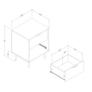 Table de chevet 2 tiroirs Oxford - Natural Mango