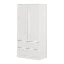 Armoire de rangement 2 portes Haven - Blanc solide