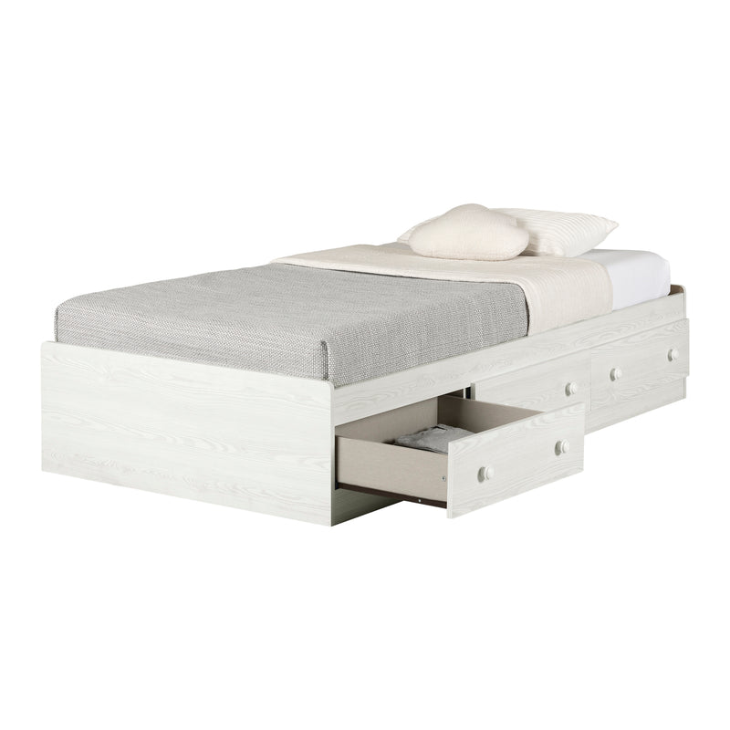 Lit matelot 3 tiroirs simple 39" Summer Breeze -Pin blanc