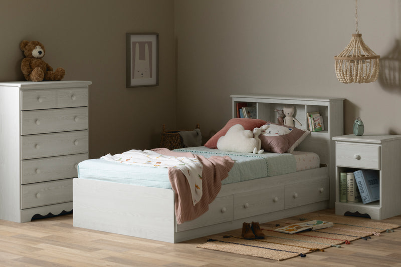 Commode 5 tiroirs Summer Breeze-Pin blanc