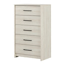 Commode 5 tiroirs Londen - Chêne hivernal