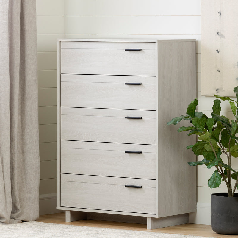 Commode 5 tiroirs Fynn - Chêne hivernal