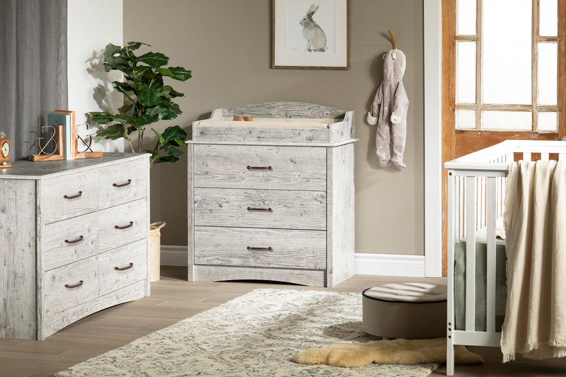 Bureau double 6 tiroirs Helson-Pin bord de mer