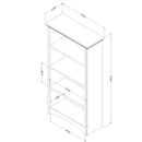 Artwork 4 Shelf Bookcase - Ash Maple