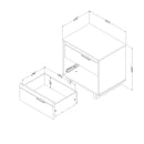 Table de chevet 2 tiroirs Fynn - Chêne d'automne