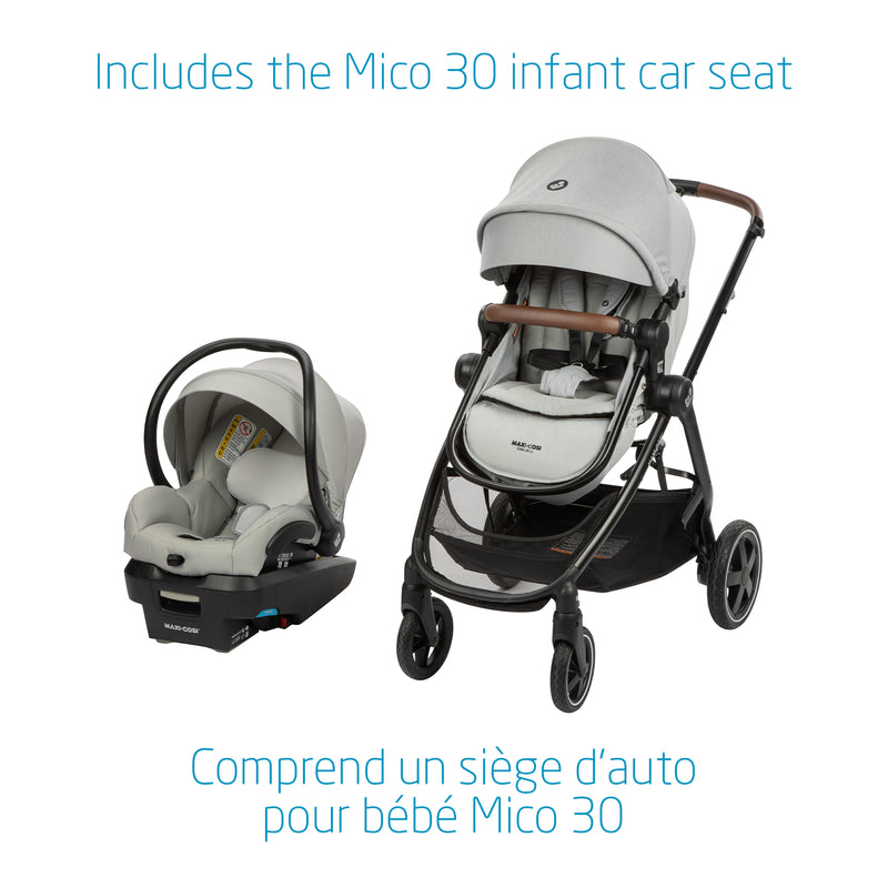 Maxi Cosi Zelia Max 5-in-1 Travel System - Polished Pebble