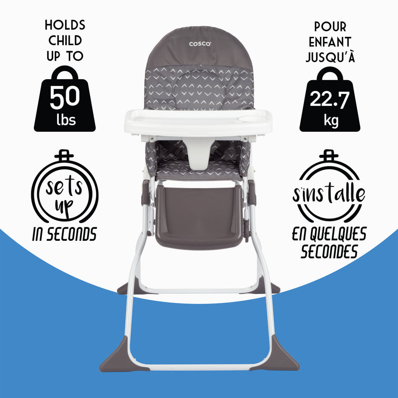 Cantine high chair - White - Cosco