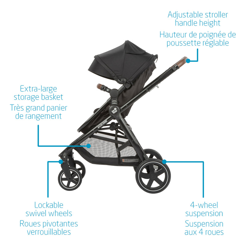 Maxi Cosi Zelia Max 5-in-1 Travel System - Basalt Black