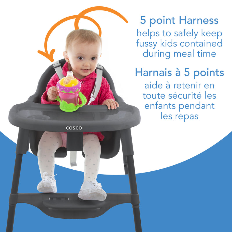 Cantine high chair - White - Cosco